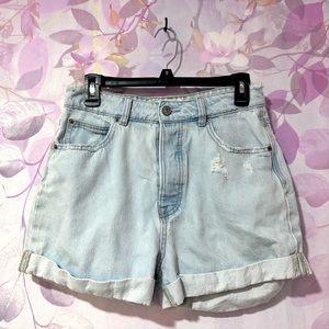 Stradivarius Ripped Denim Shorts Size 6